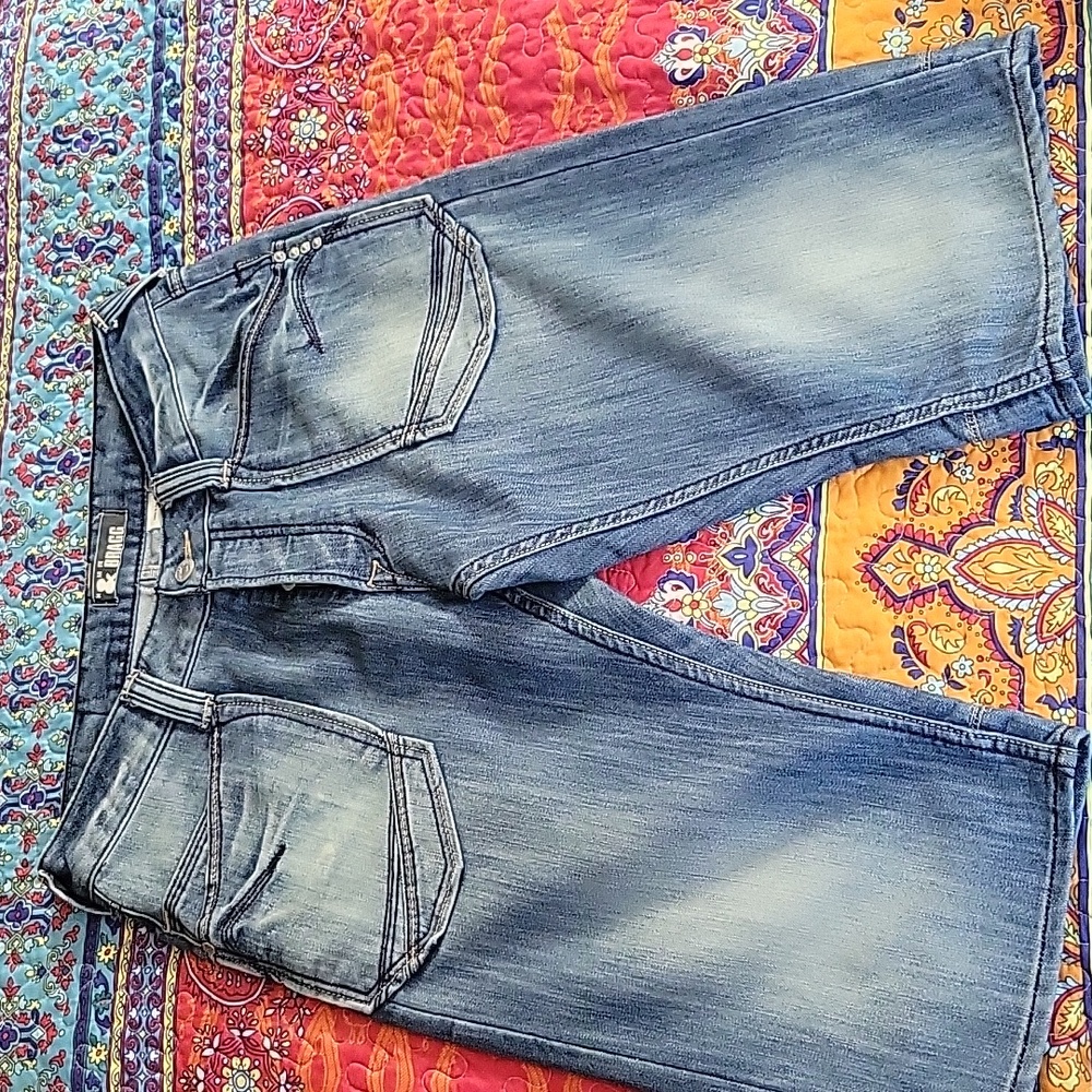 H&M Mens Bragg button fly jean shorts sz 32